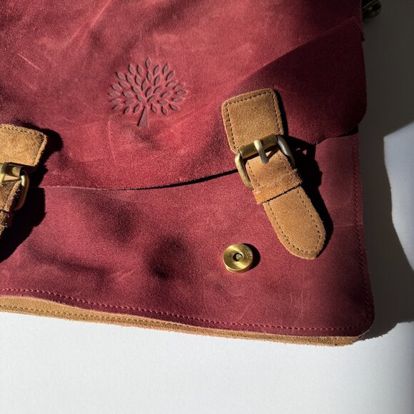 Mulberry Suede Leather Messenger Bag - Picture 2 of 12